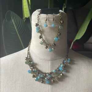 Blue & Bronze Jewelry Set